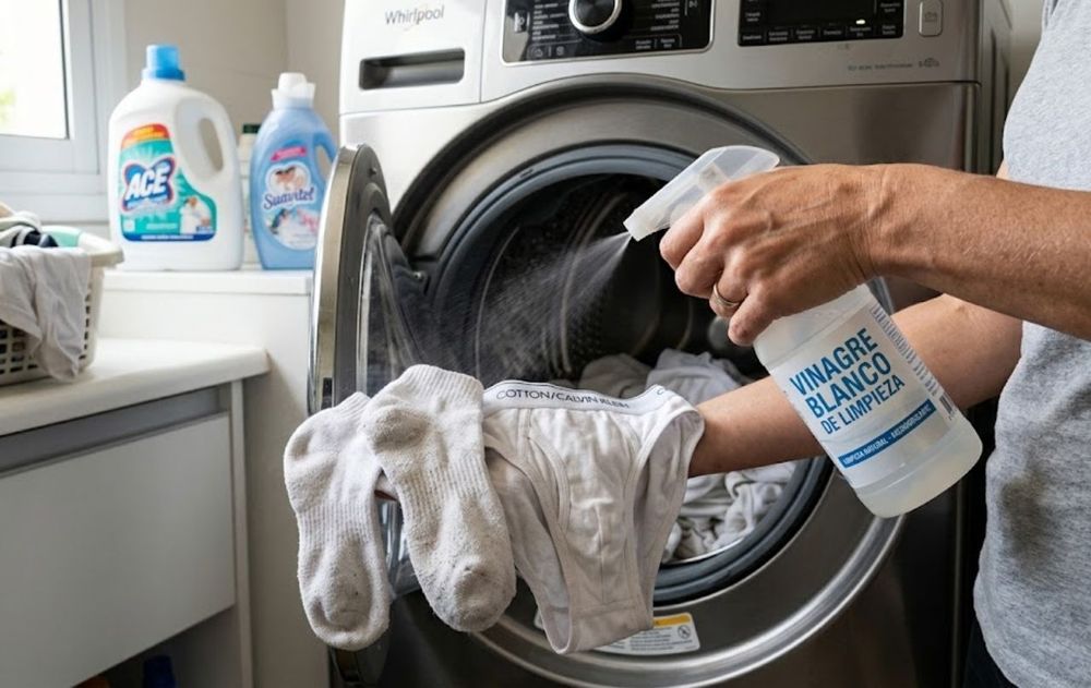 El vinagre blanco también puede contribuir a que ciertos tejidos de este tipo de ropa se perciban menos rígidos después del lavado.