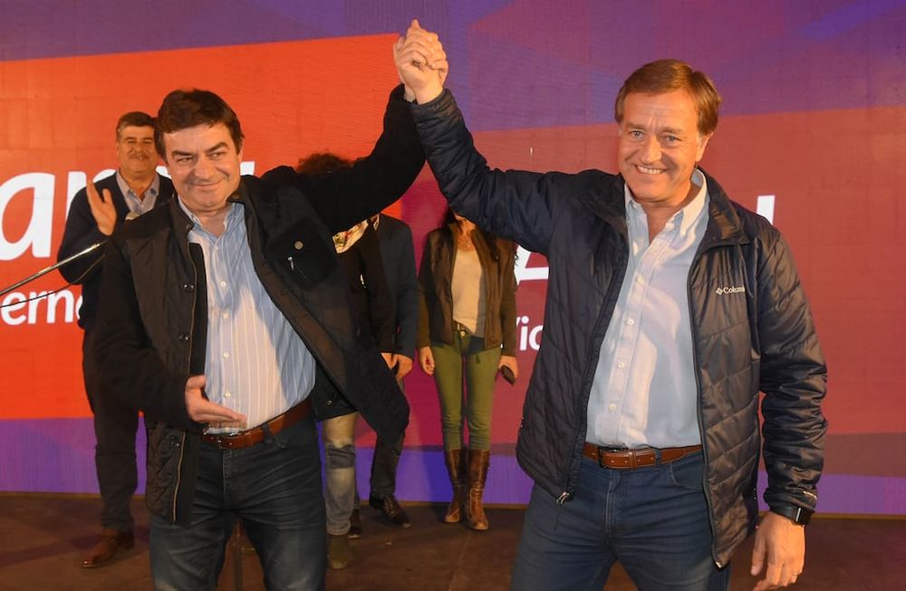 Otros tiempos. En 2019 Omar De Marchi y Rodolfo Suárez fueron a internas en el frente Cambia Mendoza. Hoy no está garantizada la unidad. Ignacio Blanco / Los Andes
