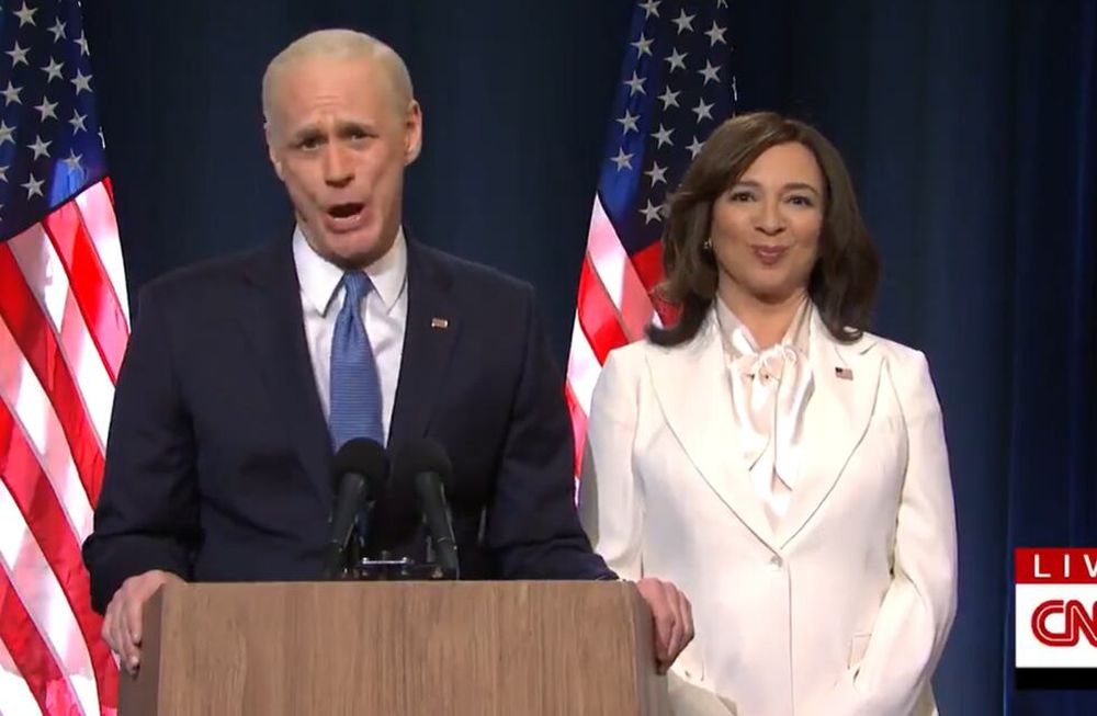 Jim Carrey y Maya Rudolph parodiaron a la fórmula ganadora de las elecciones en EE.UU.