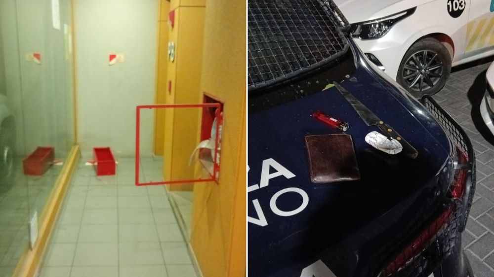 El delincuente llevaba un cuchillo de 30 cent&iacute;metros.&nbsp;