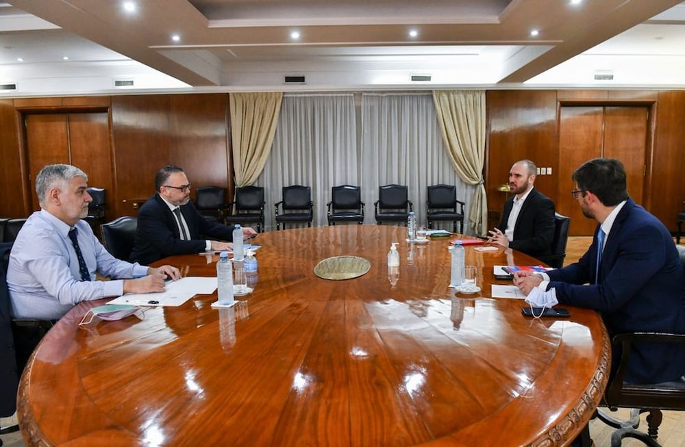 El ministro de Economía, Martín Guzmán,  ministro de Desarrollo Productivo, Matías Kulfas, al secretario de Comercio, Roberto Feletti, y el secretario de Política Económica, Fernando Morra.