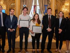 Premiaron a Mauro Grioni, joven docente de la Universidad Nacional de Cuyo, por su proyecto de energía renovable en canales de riego (Prensa UNCuyo)