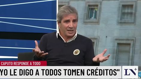 Caputo aseguró que los préstamos se otorgaron con las mismas condiciones que para cualquier ciudadano.