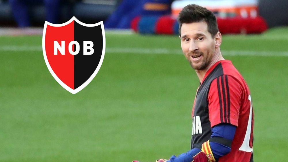Lionel Messi con la camiseta de Newells.