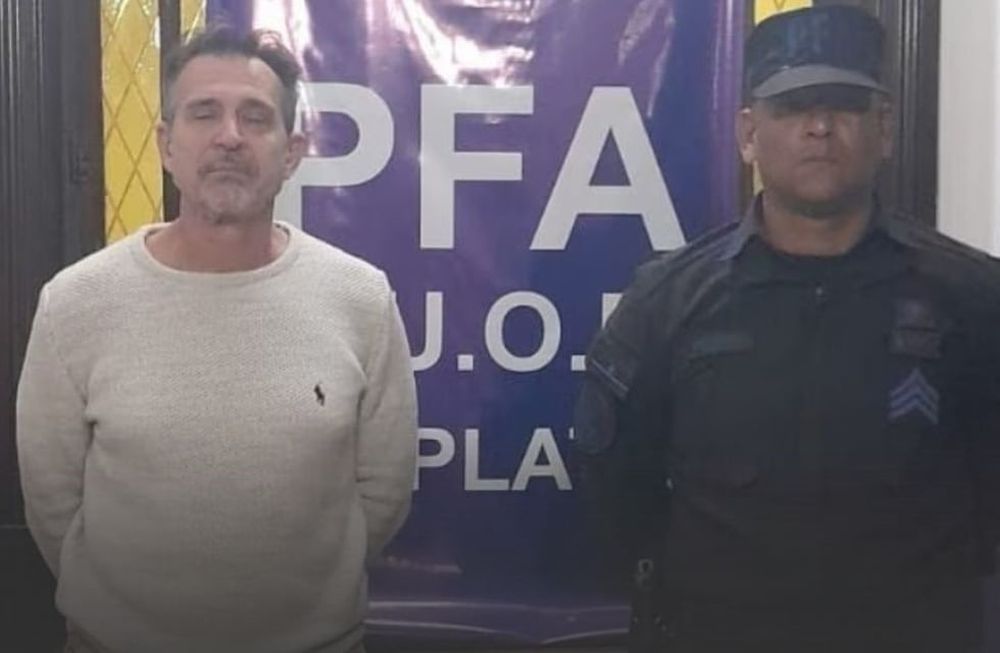 La foto de Lotocki preso. / Gentileza