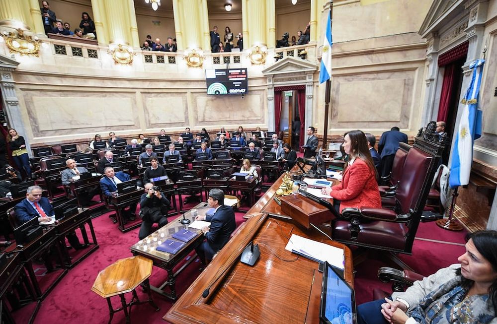 La vicepresidenta Victoria Villarruel lleva adelante las negociaciones por la ley bases (Foto: Comunicación Senado)