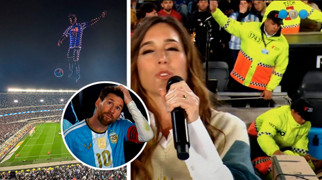 El show de drones y la canción de dedicada de la Sole para Messi no se salvaron de las perlitas.