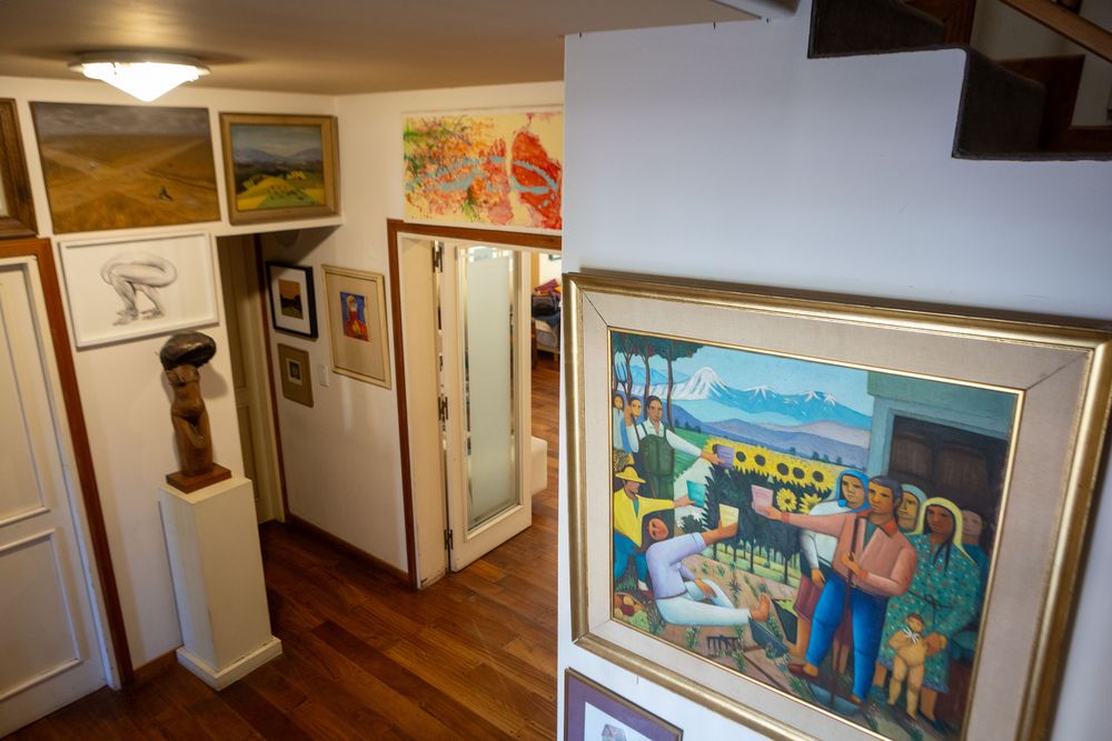 La casa de Suzette es una galería de arte.