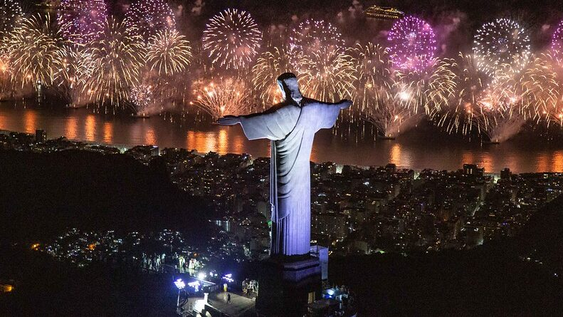 Año Nuevo en Río de Janeiro, Brasil.
