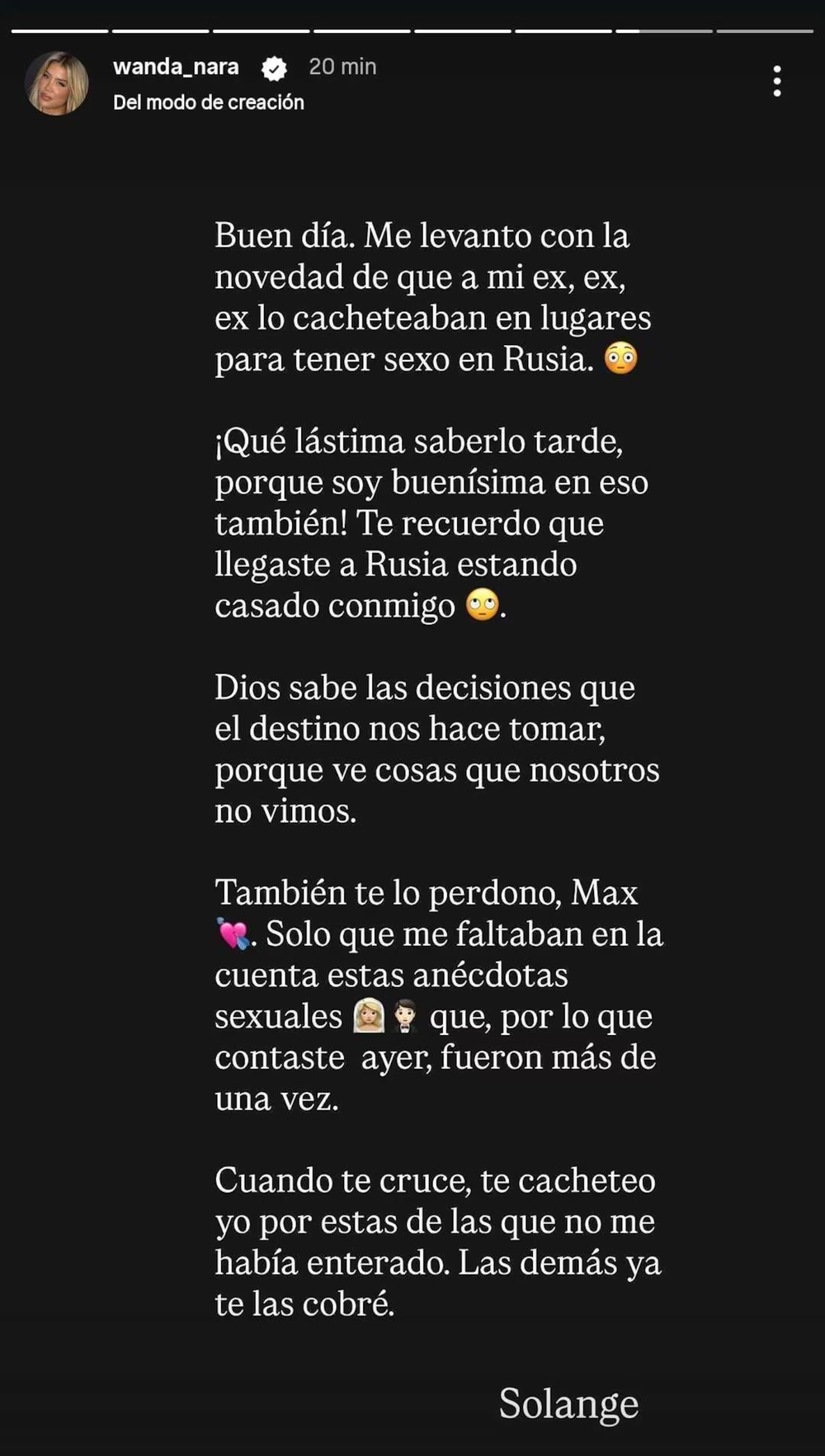 El descargo de Wanda Nara sobre Maxi López.