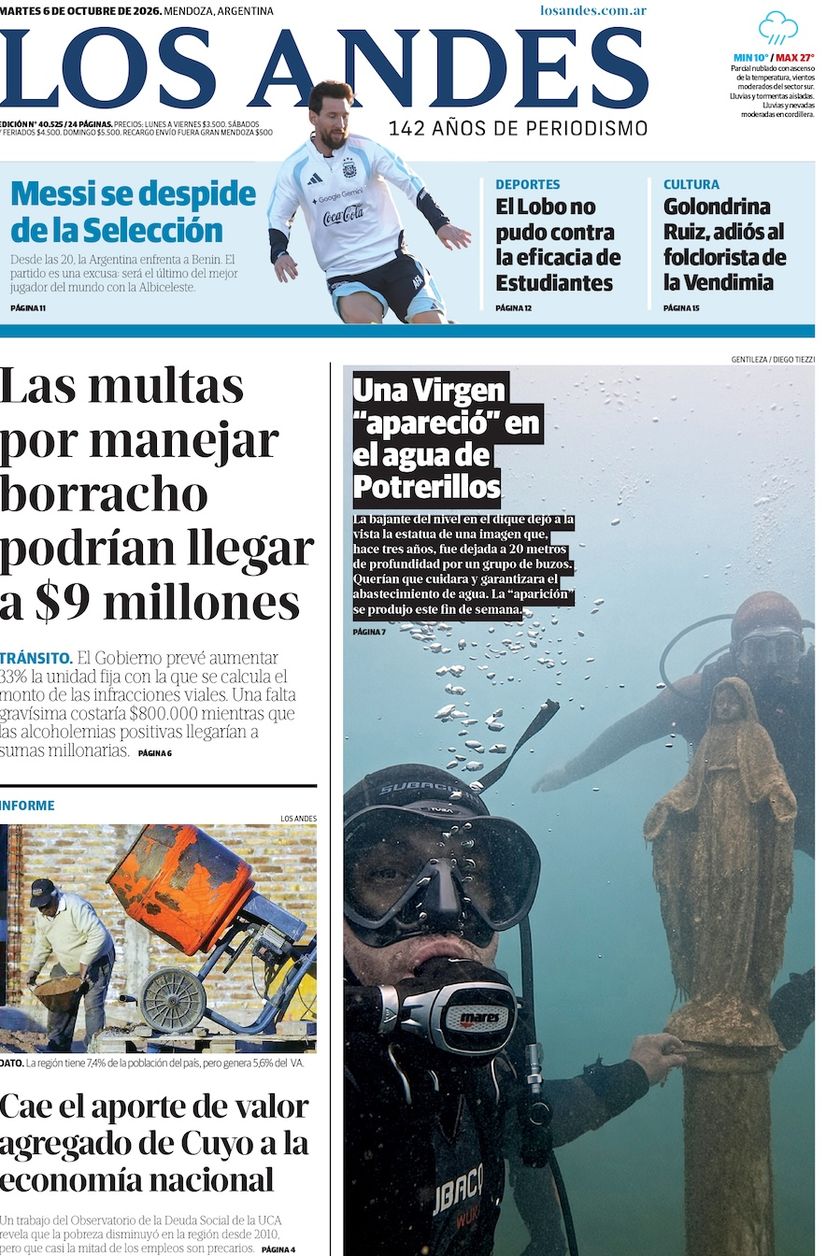 Tapa Los Andes 06-10-2026