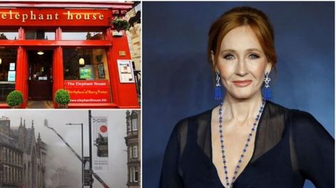 Los Andes | La Casa del Elefante es conocida como el lugar de nacimiento de Harry Potter, sufrió un terrible incendio. Gentileza / @ElScotsman (twitter)