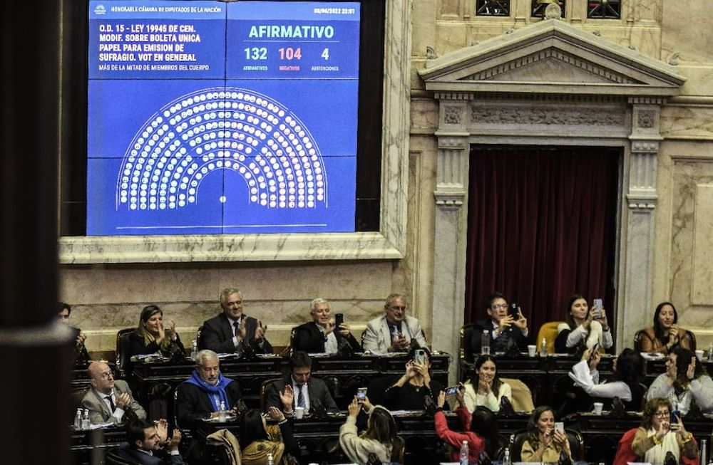 La oposición se impuso en Diputados y aprobó el proyecto de boleta única.