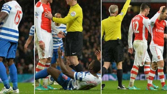 Críticas en Inglaterra a Giroud por su expulsión en el Boxing Day