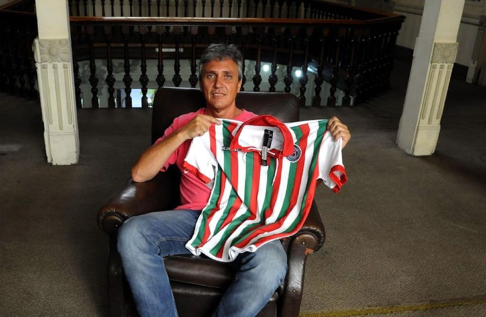 Domingo Marzari durante una entrevista en Los Andes. Fue fanático de la Lepra y llegó a presidir el club. / Los Andes