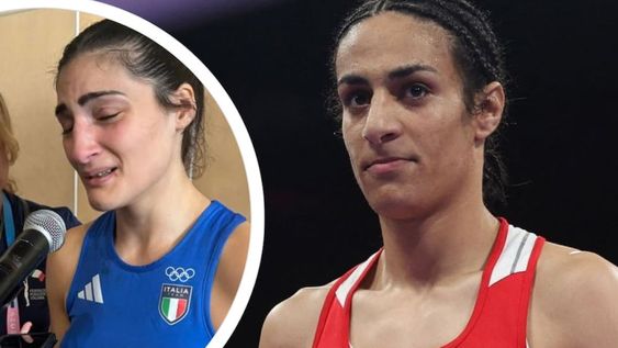Juegos Olímpicos París 2024. Imane Khelif, la boxeadora de Argelia cuestionada por sus altos niveles de testosterona. Su competidora italiana Angela Carini abandonó a los 46 segundos. (Foto web)