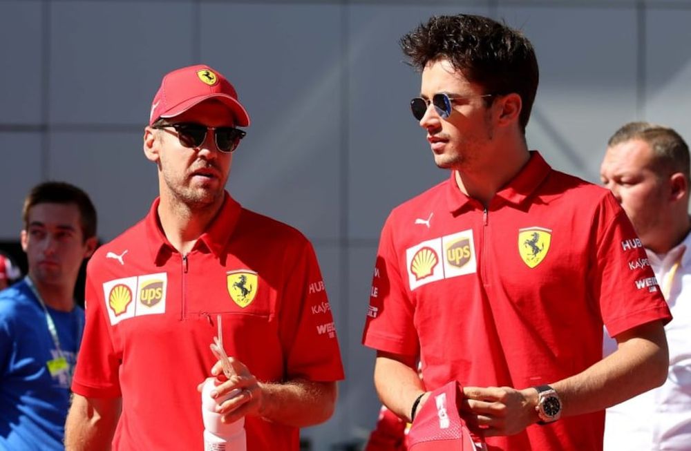 Charles Leclerc le agradeció a Vettel por el tiempo compartido en Ferrari