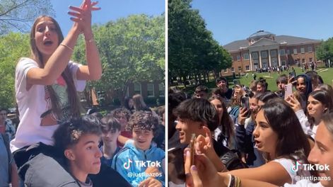 Una adolescente que estudia en Estados Unidos puso un tema de La Joaqui durante el recreo y fue en centro de la atracción.