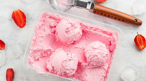 Helado de frutilla casero con solo 3 ingredientes: sin crema ni batidora