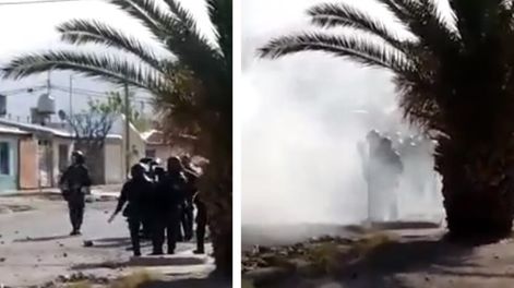 Videos: atacaron a policías desde los techos en el barrio Santa Teresita de Las Heras
