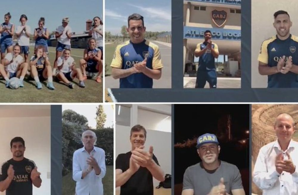 Homenaje a hinchas de Boca en su día.