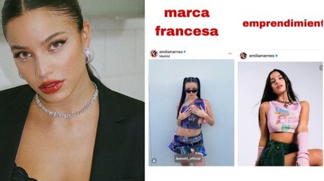 Emilia Mernes acusada de aprovecharse de marcas locales