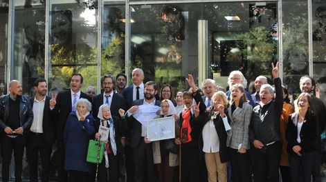 Los Andes | POLÍTICAEL PRESIDENTE DE CHILE GABRIEL BORIC Y ALBERTO FERNANDEZ EN LA EX ESMAFoto CLARIN