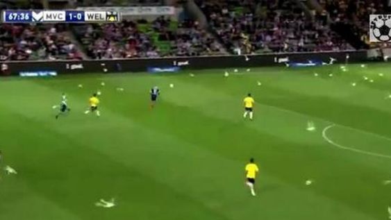 A pesar de una invasión de gaviotas, un futbolista logró marcar un gol