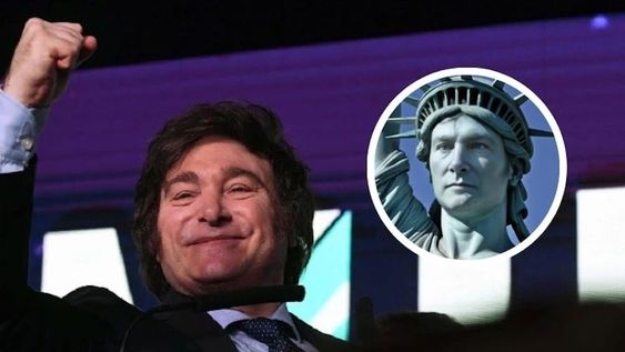 Polémico mensaje de Milei con una foto generada por IA con su cara puesta en la Estatua de la Libertad.