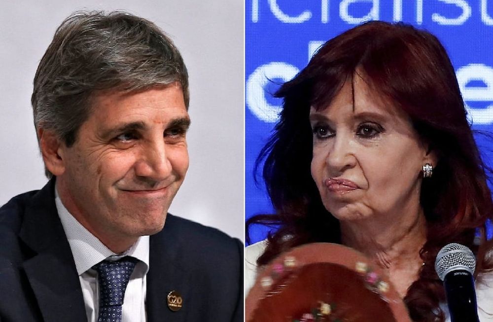 Cruce entre Luis Caputo y Cristina Kirchner