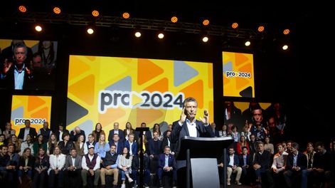 Los Andes | El expresidente Mauricio Macri durante el acto de relanzamiento del PRO. Foto archivo: NA
