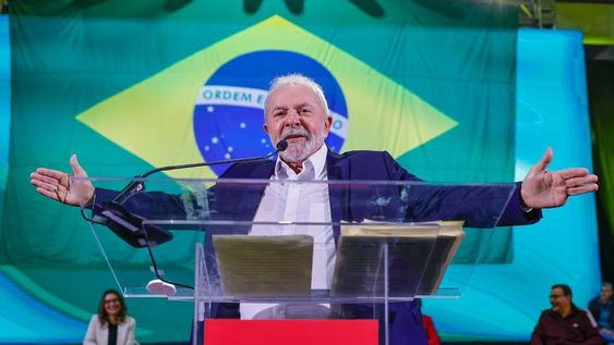 Lula da Silva, en su acto de lanzamiento de campaña presidencial el sábado 7 de mayo de 2022.