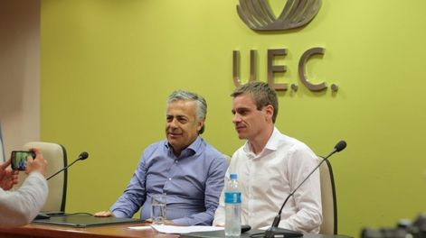 Alfredo Cornejo y Francisco Mondotte en San Rafael. Archivo Los Andes