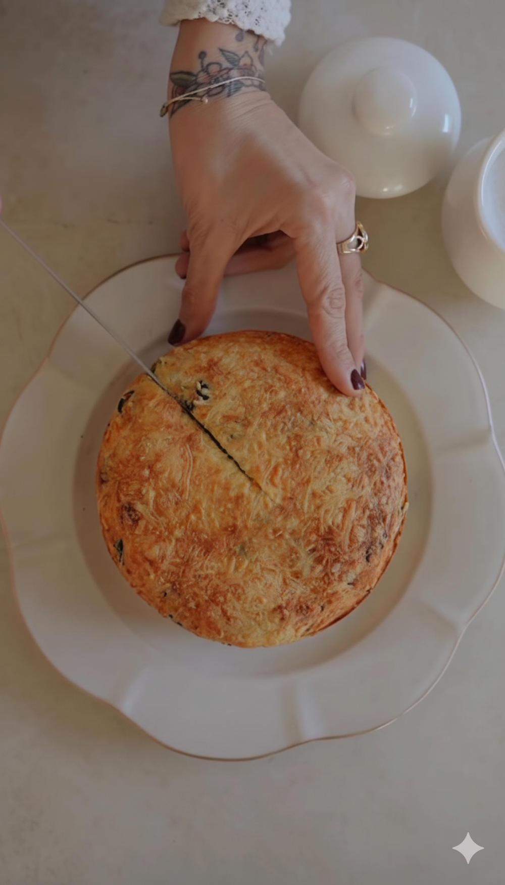 budín de espinaca..