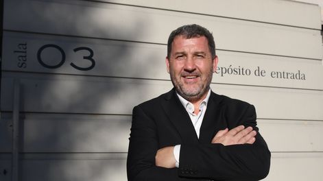 Flavio Kristich, en el edificio donde avanza Nuklea, el nuevo emprendimiento corporativo y comercial de Kristich Desarrollos.