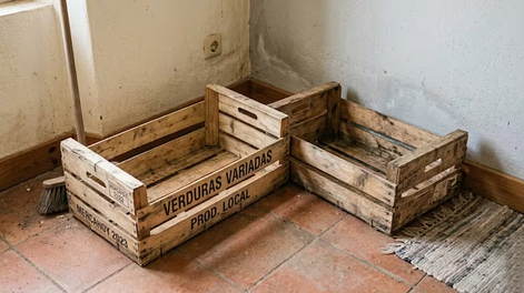 el cajon viejo de verduras no lo tires, tenes un tesoro: la idea rustica que transforma balcones y cocinas