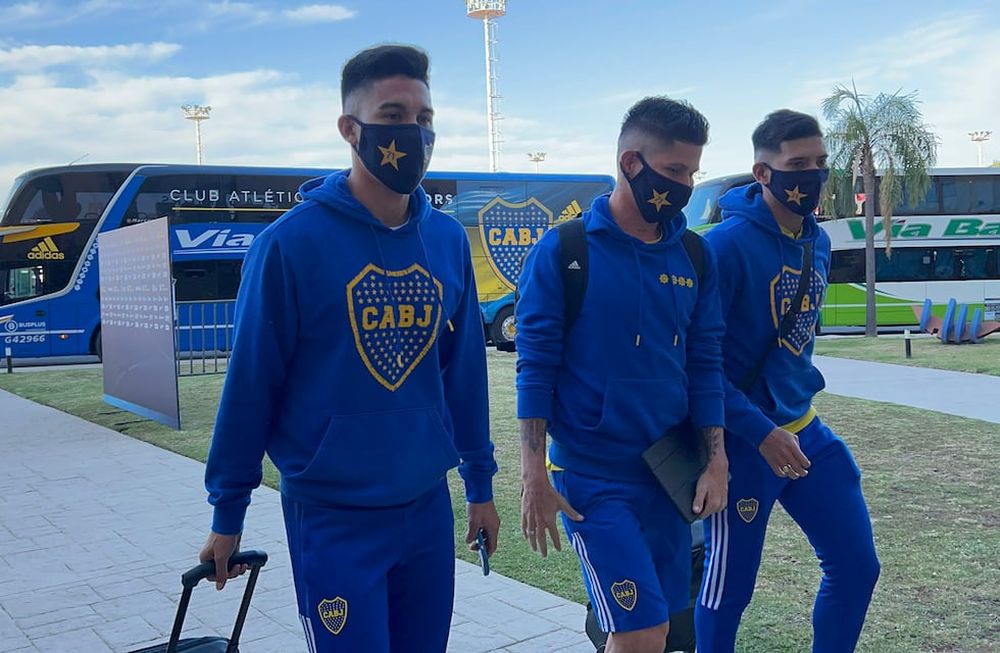 El plantel de Boca Juniors, ya está en la provincia de Córdoba a la espera del duelo con Tigre por la gran final de la Copa de la Liga Profesional. / Gentileza.