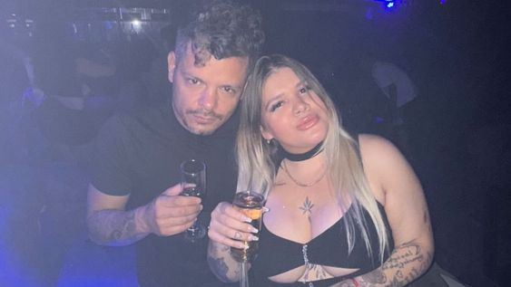 Morena Rial y Alejandro Cipolla en un boliche tras la excarcelación.&nbsp;