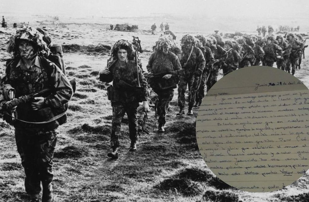 El mendocino envió la carta y casi 40 años después recibió una respuesta del soldado. - Gentileza