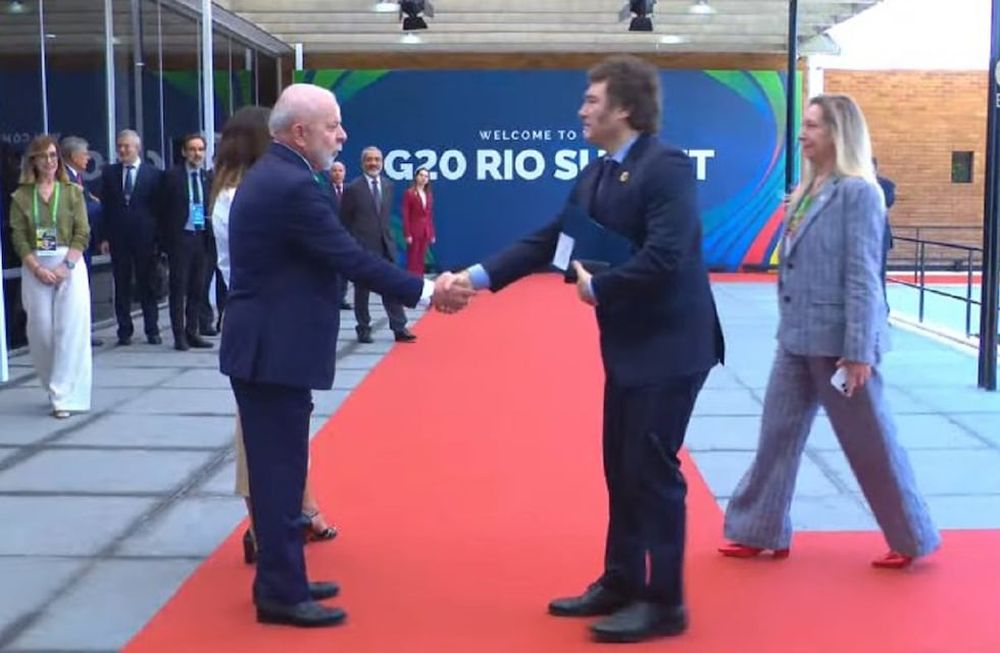 Milei y Lula se saludaron fríamente en el G20.