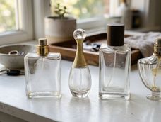 Los frascos de perfume tienen diferentes diseños y pueden ser reutilizados de diferentes maneras.