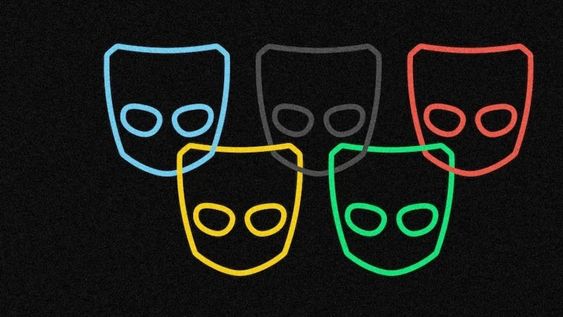 El logo de Grindr en homenaje a los Juegos Olímpicos.