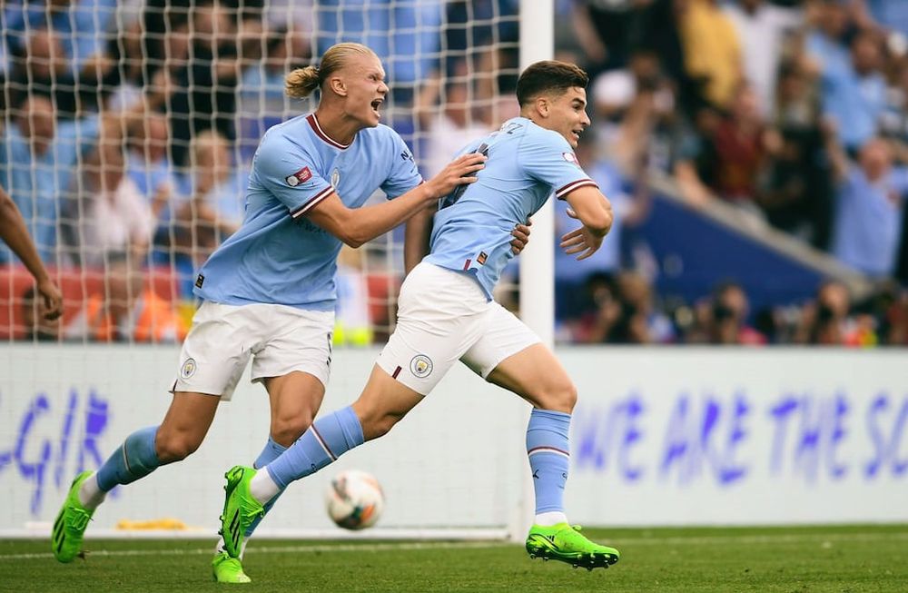 Julián Alvarez convirtió en el triunfo del Manchester City. / Gentileza.