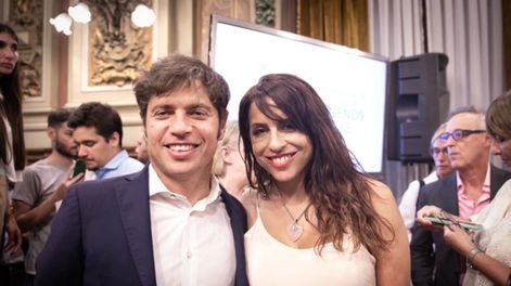 Axel Kicillof y Victoria Donda. (Twitter @vikidonda)