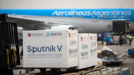 Los Andes | El Gobierno informó que llegará en estos días una carga del componente 2 para fabricar en el país 1,6 millones de dosis de la vacuna Sputnik V. (Presidencia)