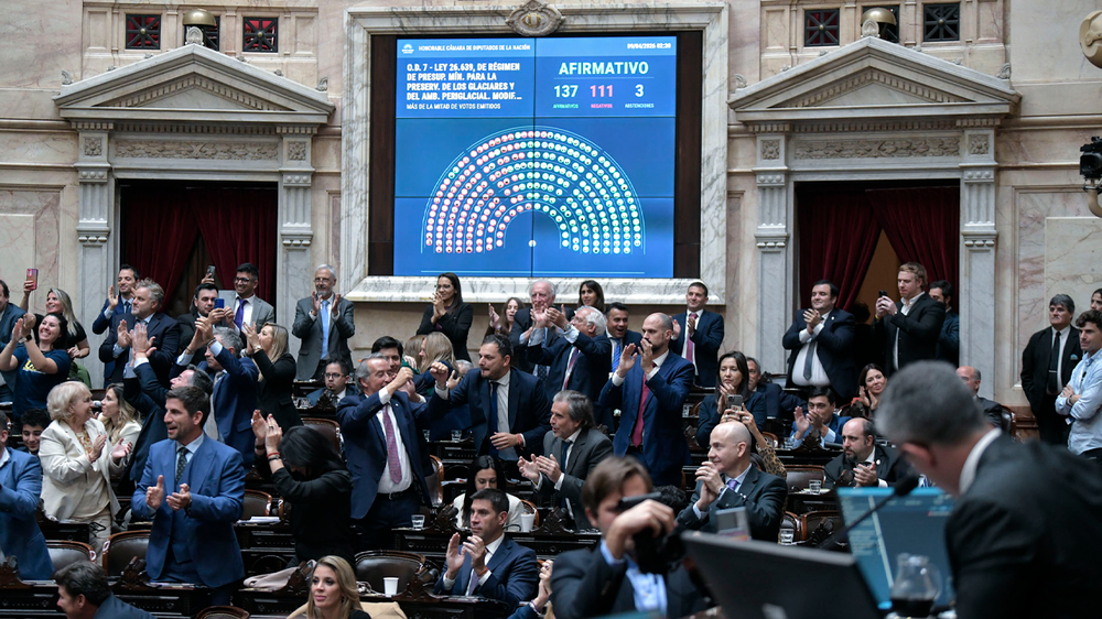 Diputados aprobó la reforma a la Ley de Glaciares