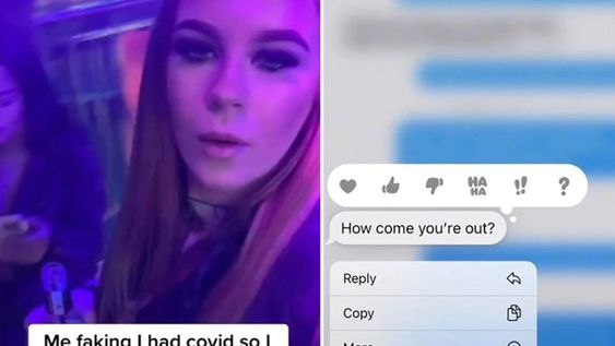 Le dijo a su jefe que tenía Covid y la descubrió en un fiesta