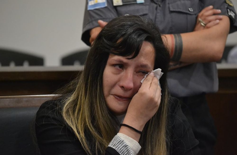 Karen Oviedo, conocida como la envenenadora de Guaymallén, durante el juicio celebrado en el Polo Judicial por doble homicidio.