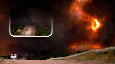 Incendios forestales en La Pampa.