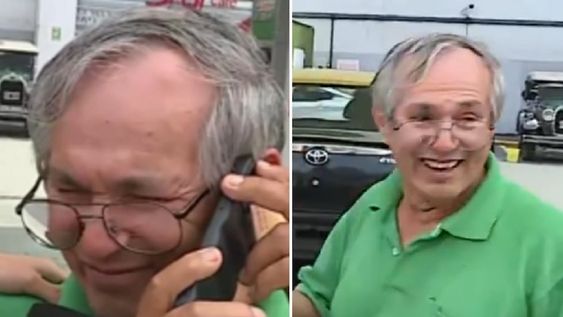 El llanto de un hombre en C5N por Milei y su posterior risa se hizo viral (Captura TV)